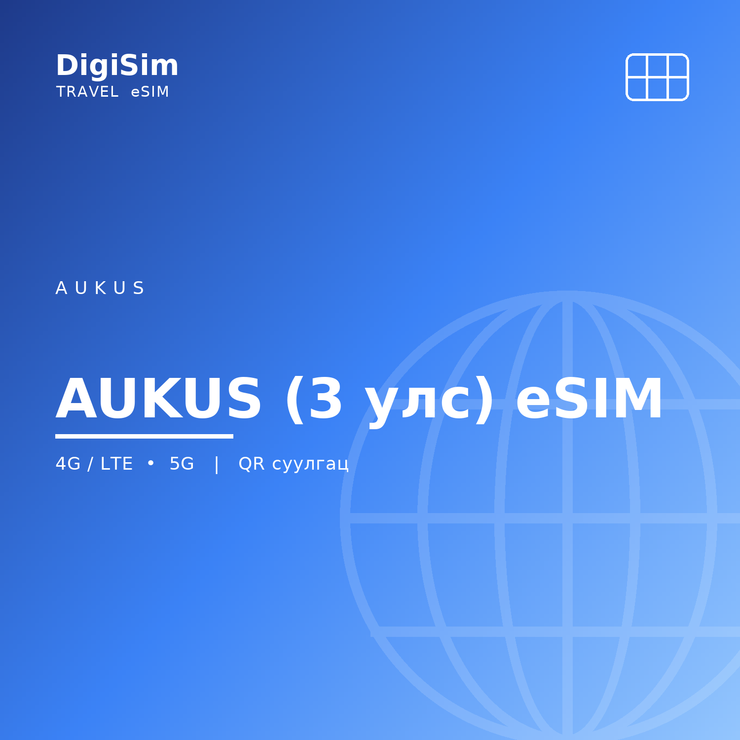 AUKUS (3 улс) eSIM