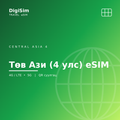 Төв Ази (4 улс) eSIM
