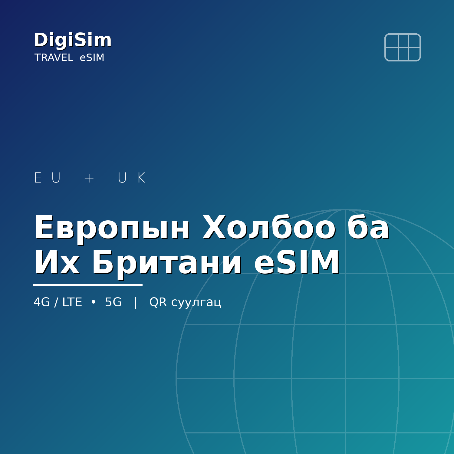 Европын Холбоо ба Их Британи eSIM