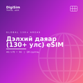 Дэлхий даяар (130+ улс) eSIM